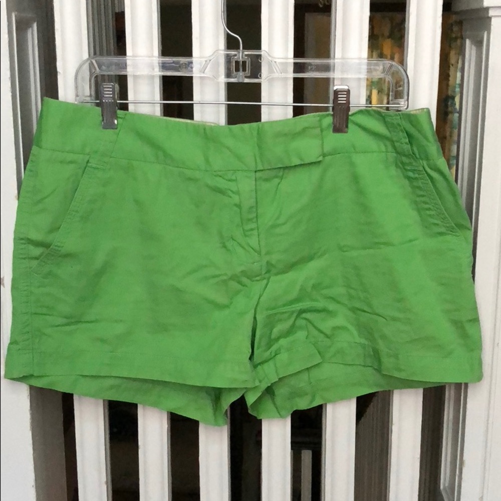 JCREW green weathered Chino twill shorts